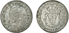 CARLO EMANUELE III (1730-1773) - 7,6 soldi 1757
Mistura
Cudazzo 1060c Non comune
SPL/FDC