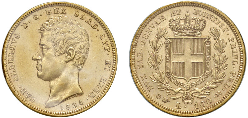 CARLO ALBERTO (1831-1849) - 100 lire 1834, Torino
Oro
Gigante 5
Esemplare di ...