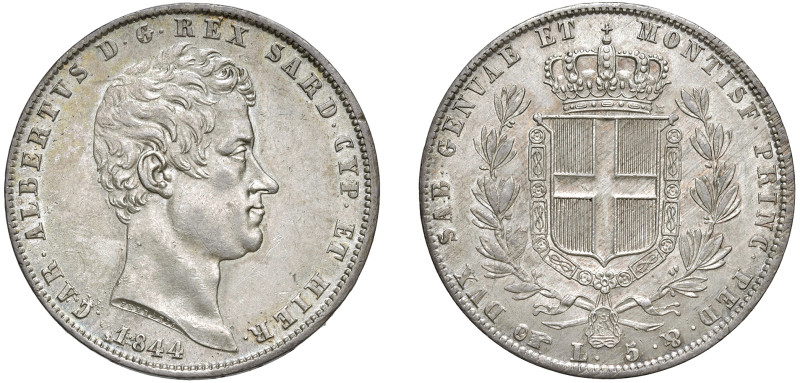 CARLO ALBERTO (1831-1849) - 5 lire 1844, Torino
Argento
Gigante 80
Insignific...