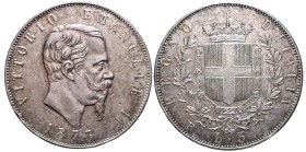 VITTORIO EMANUELE II (1861-1878) - 5 lire 1873, Roma
Argento
Gigante 47 Rarissimo
Sigillato SPL dal Perito NIP Rollero Piero con la nota 'di ottima...