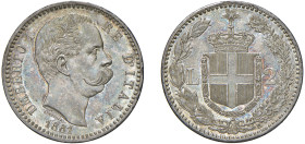 UMBERTO I (1878-1900) - 2 lire 1881
Argento
Gigante 25
Bella patina su fondi lucenti
SPL-FDC