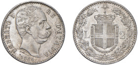 UMBERTO I (1878-1900) - 2 lire 1884
Argento
Gigante 28
m.SPL/q.FDC