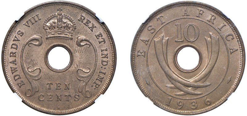 EST AFRICA - Edoardo VIII (1936) - 10 centesimi 1936
Rame
KM# 24
Sigillato NG...