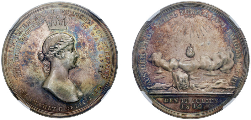 GERMANIA - PRUSSIA - Morte di Luisa Amalia, 1810
Argento
Sigillata NGC MS63
C...