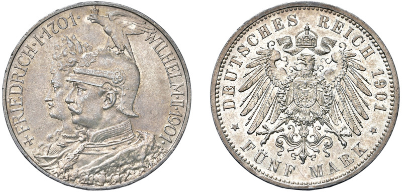 GERMANIA - PRUSSIA - GUGLIELMO II (1888-1918) - 5 marchi 1901
Argento
KM# 526...