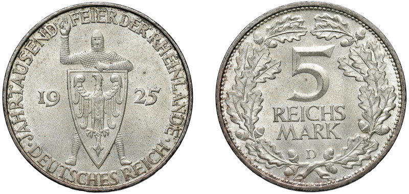GERMANIA - REPUBBLICA DI WEIMAR (1919-1933) - 5 marchi 1925-D
Argento
KM# 47
...