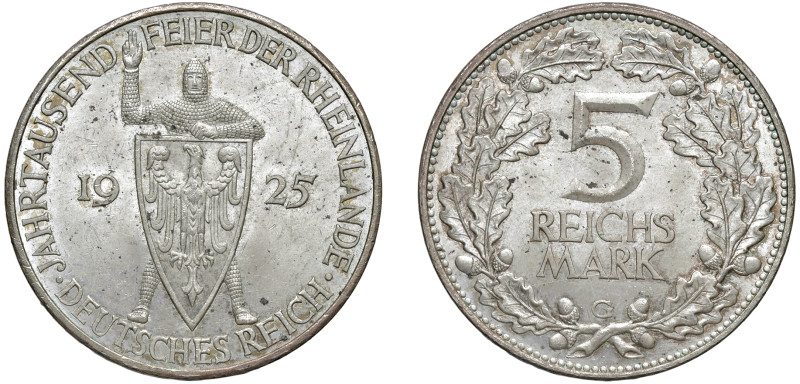 GERMANIA - REPUBBLICA DI WEIMAR (1919-1933) - 5 marchi 1925-G
Argento
KM# 47
...