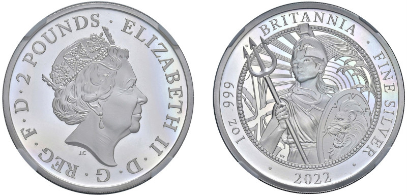 GRAN BRETAGNA - ELISABETTA II (1952-2022) - 2 puond 2022
Argento
Sigillato NGC...