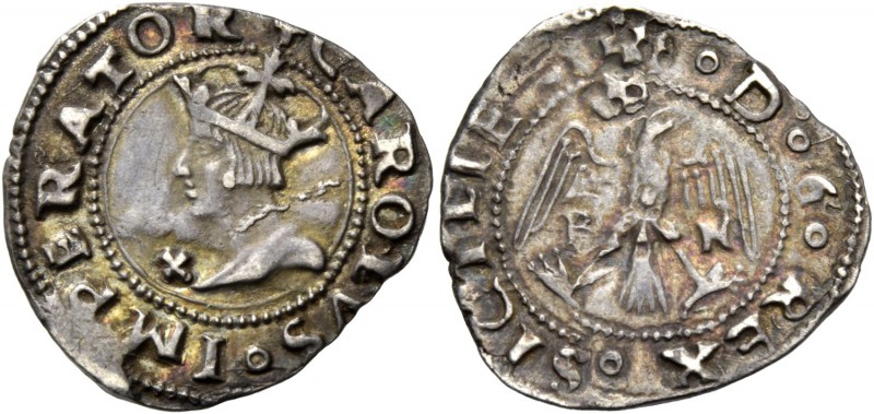 Monete di zecche italiane
Messina 
(§)   Carlo arciduca d’Austria, re di Spagn...
