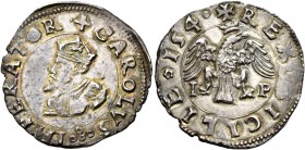 Monete di zecche italiane
Messina 
(§)   Emissioni successive all’ordinanza del 13 febbraio 1531.  Da 2 tarì 1540,  AR 5,87 g.  CAROLVS IMPERATOR   ...