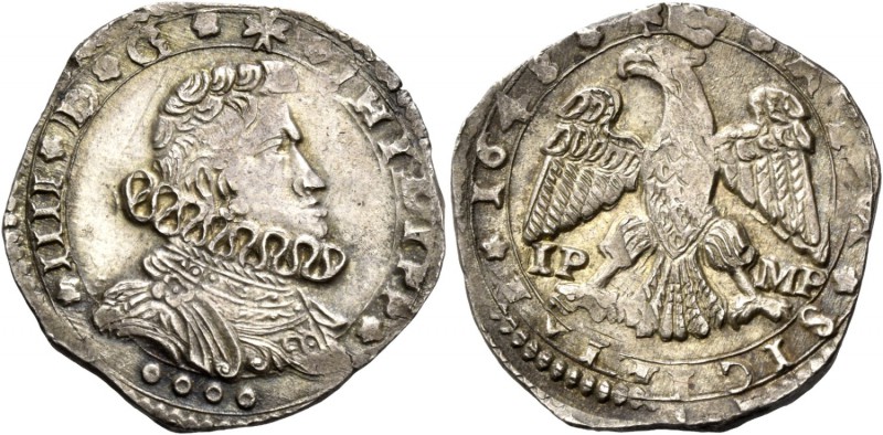 Monete di zecche italiane
Messina 
(§)   Filippo IV di Spagna, 1621-1665.  Da ...