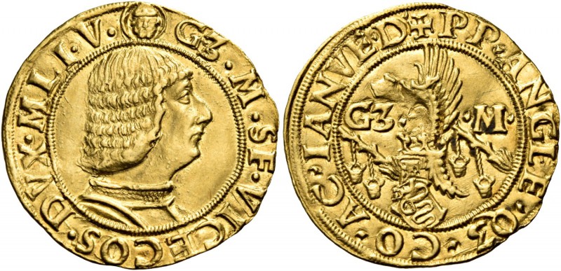 Monete di zecche italiane
Milano 
Galeazzo Maria Sforza duca V, 1466-1476.  Du...