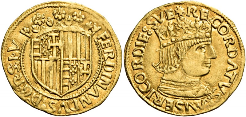 Monete di zecche italiane
Napoli 
Ferdinando I d’Aragona, 1458-1494.  Ducato p...