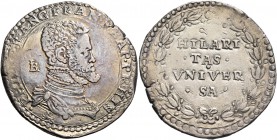 Monete di zecche italiane
Napoli 
Filippo II di Spagna, 1554-1598. I periodo: principe di Spagna e re di Napoli, 1554-1556.  Ducato,  AR 29,61 g.  P...
