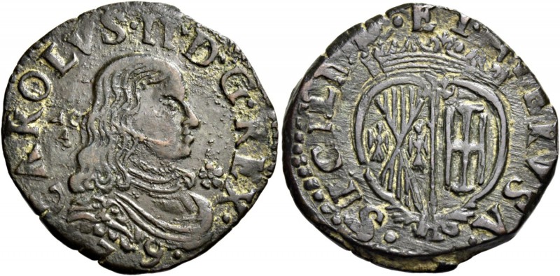 Monete di zecche italiane
Napoli 
(§)   II periodo: Carlo da solo, 1674-1700. ...