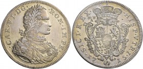 Monete di zecche italiane
Napoli 
Carlo VI d’Absburgo (già III re di Spagna e Napoli 1707-1711) imperatore, 1711-1734.  Ducato 1715,  AR 21,68 g.  C...
