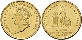 Monete di zecche italiane
Napoli 
Ferdinando I (già IV) di Borbone, 1816-1825.  Da 15 ducati 1818.  Pagani 79.  Pannuti-Riccio 2.  MIR 458.
Spl
Si...