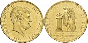 Monete di zecche italiane
Napoli 
Ferdinando II di Borbone, 1830-1859.  Da 15 ducati 1848.  Pagani 152.  Pannuti-Riccio 20.  MIR 491/2.
Estremament...
