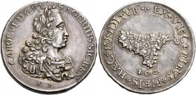 Monete di zecche italiane
Palermo 
Carlo III d’Austria, re di Sicilia 1720-1734 (VI come imperatore dal 1711).  Da 6 tarì o medaglia (1730 o 1734), ...