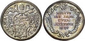 Monete di zecche italiane
Roma 
Innocenzo XI (Benedetto Odescalchi), 1676-1689.  Testone anno VIII/1684,  AR 9,17 g.  INNOCEN XI – PONT M A VIII Ste...