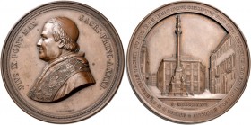 Monete di zecche italiane
Roma 
Pio IX (Giovanni Mastai Ferretti), 1846-1870.  Medaglia anno XXXI/1876 di massimo modulo,  Æ 268,20 g.  ø 82 mm.  Mo...