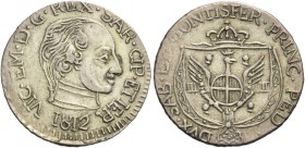 Monete di zecche italiane
Savoia 
Vittorio Emanuele I, 1802-1821. Monetazione per la Sardegna.  Reale 1812.  Pagani 20c.  MIR 1024c.
Molto raro e i...