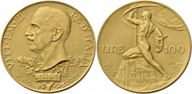 Monete di zecche italiane
Savoia 
Vittorio Emanuele III, 1900-1946.  Da 100 lire 1925.  Pagani 645.  MIR 1117a.
Rara. In bustina originale della Re...