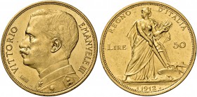 Monete di zecche italiane
Savoia 
Vittorio Emanuele III, 1900-1946.  Da 50 lire 1912.  Pagani 653.  MIR 1121b.
Migliore di Spl
Sigillata Emilio Te...