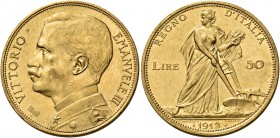 Monete di zecche italiane
Savoia 
Vittorio Emanuele III, 1900-1946.  Da 50 lire 1912.  Pagani 653.  MIR 1121b.
Spl
   