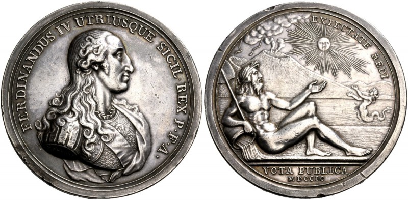 Interessante serie di medaglie del Regno delle Due Sicilie 
Ferdinando IV poi I...