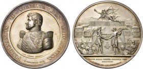 Interessante serie di medaglie del Regno delle Due Sicilie 
Ferdinando II di Borbone, 1830-1859.  Medaglia 1846.  AR 162,43 g.  ø 73 mm.  Per l’inaug...