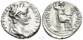 TIBERIUS (14-37). Denarius. "Tribute Penny" type. Lugdunum