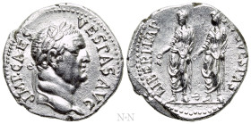 VESPASIAN, with TITUS and DOMITIAN (69-79). Denarius. Ephesus