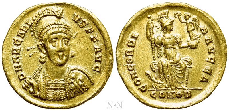 ARCADIUS (383-408). GOLD Solidus. Constantinople.

Obv: D N ARCADIVS P F AVG....