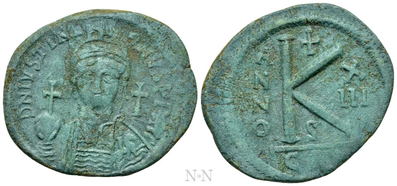 JUSTINIAN I (527-565). Half Follis. Carthage. Dated RY 13 (539/40). 

Obv: D N...
