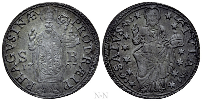CROATIA. Republic of Ragusa (Dubrovnik). Perpero (1707). Contemporary forgery.
...