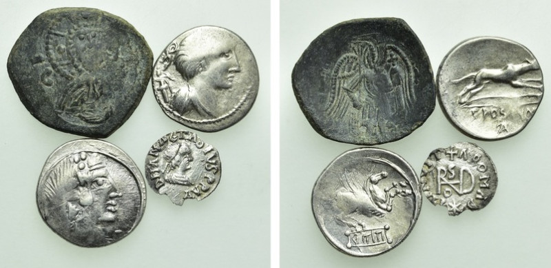 4 Celtic and Byzantine Coins. 

Obv: .
Rev: .

. 

Condition: See picture...