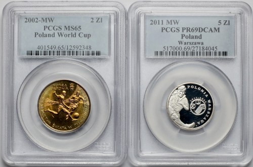2 i 5 złotych 2002-2011 - zestaw (2szt)