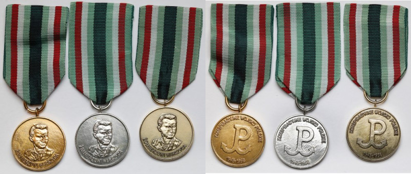 PRL, Medale, Żołnierze Warszyca - zestaw (3szt)