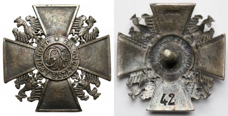Odznaka, Komenda Legionów Polskich [42] - w srebrze Odznaka Komendy Legionów Pol...