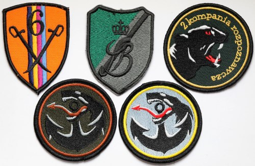 III RP, Naszywki wojskowe - zestaw (5szt)