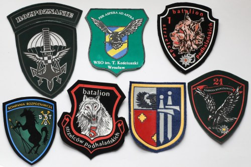 III RP, Naszywki wojskowe - zestaw (7szt)