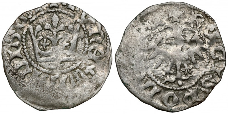 Władysław II Jagiełło, Półgrosz Kraków - typ 15 - znak + Drugi, a zarazem ostatn...