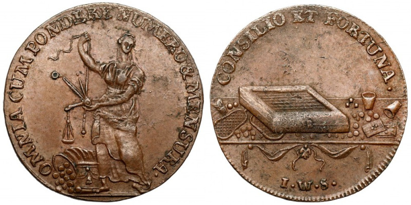 Europe, Jeton - Consilio et Fortune IWS Brąz, średnica 26 mm, waga 4,87 g.&nbsp;...