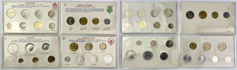 Bułgaria, Francja, Turcja, Jugosławia, Zestawy monet (25szt)
