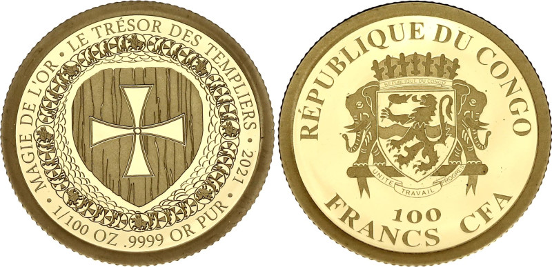 Congo 100 Francs 2021

KM# 270, N# 354377; Gold (0.999) 0.31 g.; Treasure of t...