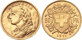 Switzerland 20 Francs 1911 B
