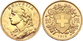 Switzerland 20 Francs 1913 B