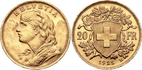 Switzerland 20 Francs 1922 B