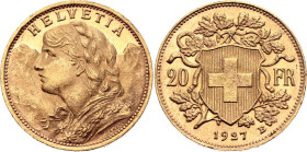 Switzerland 20 Francs 1927 B